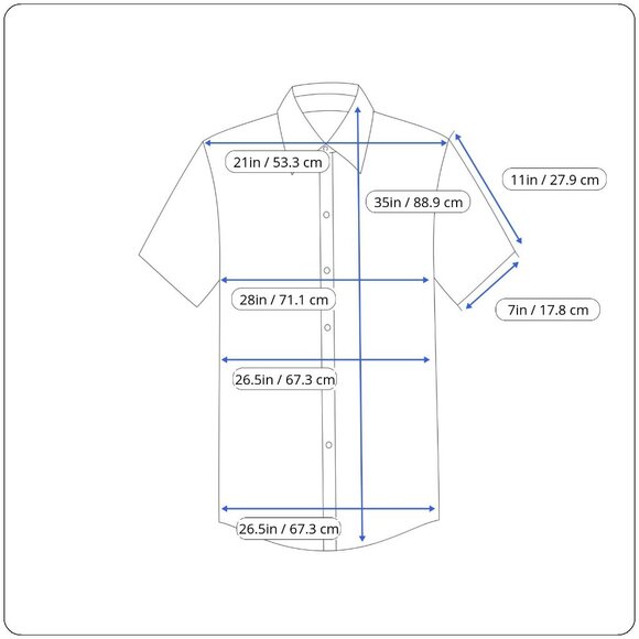 Eddie Bauer Mens Short Sleeve Button-Up Shirt White & Blue Size 3XL - New - Picture 10 of 10